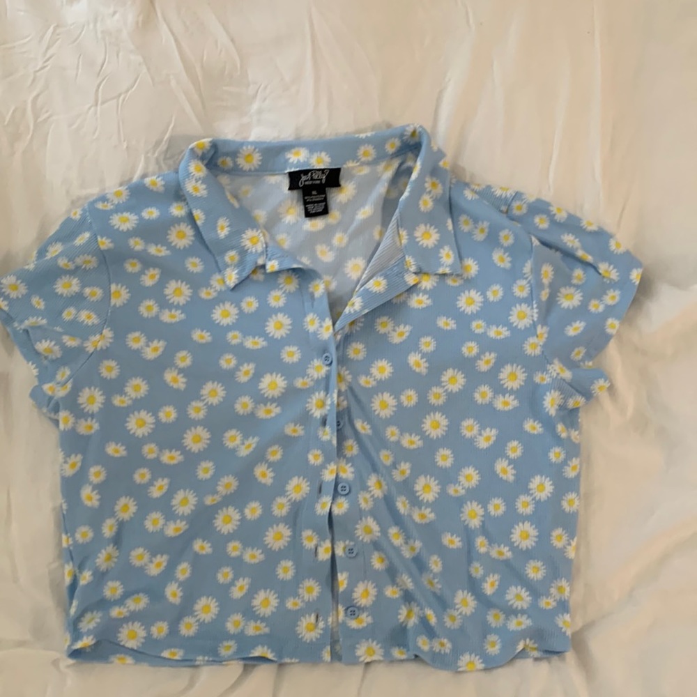 Light blue with daisy design top